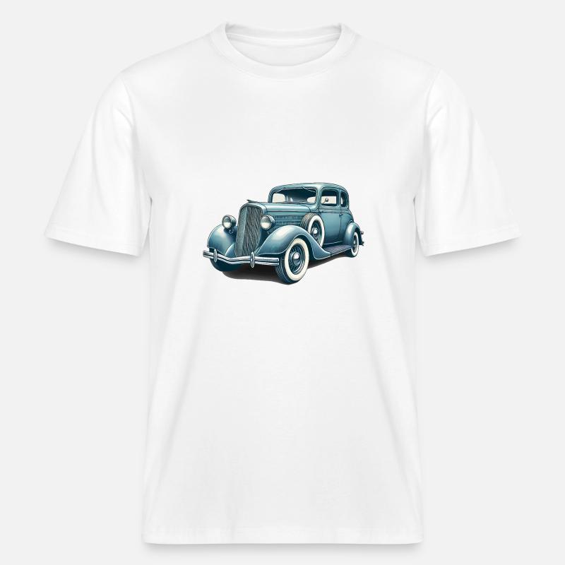 Oldtimer Oldtimer Illustration -  RELAXED FIT Unisex Organic T-Shirt - Weiß