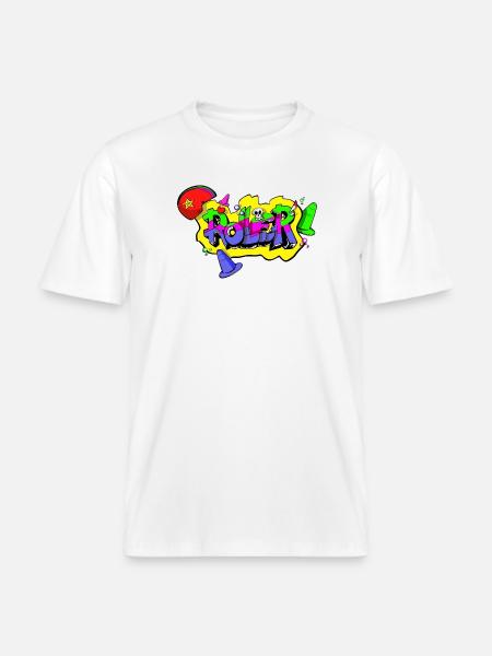 ROLLER - T-shirt unisexe RELAXED FIT en coton bio - blanc