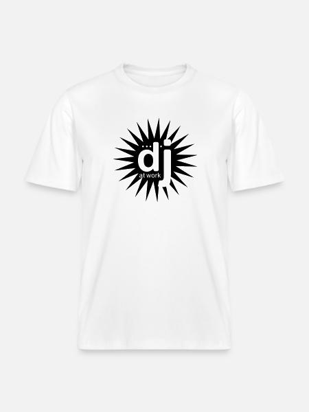 dj_at_work - RELAXED FIT Unisex Organic T-Shirt - white