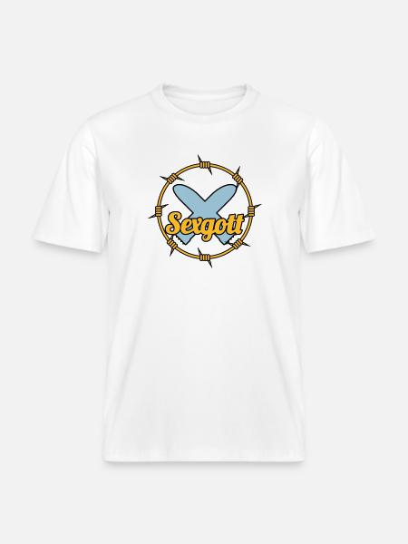 Sexgott | Dildo | Cock -  RELAXED FIT Unisex Organic T-Shirt - white