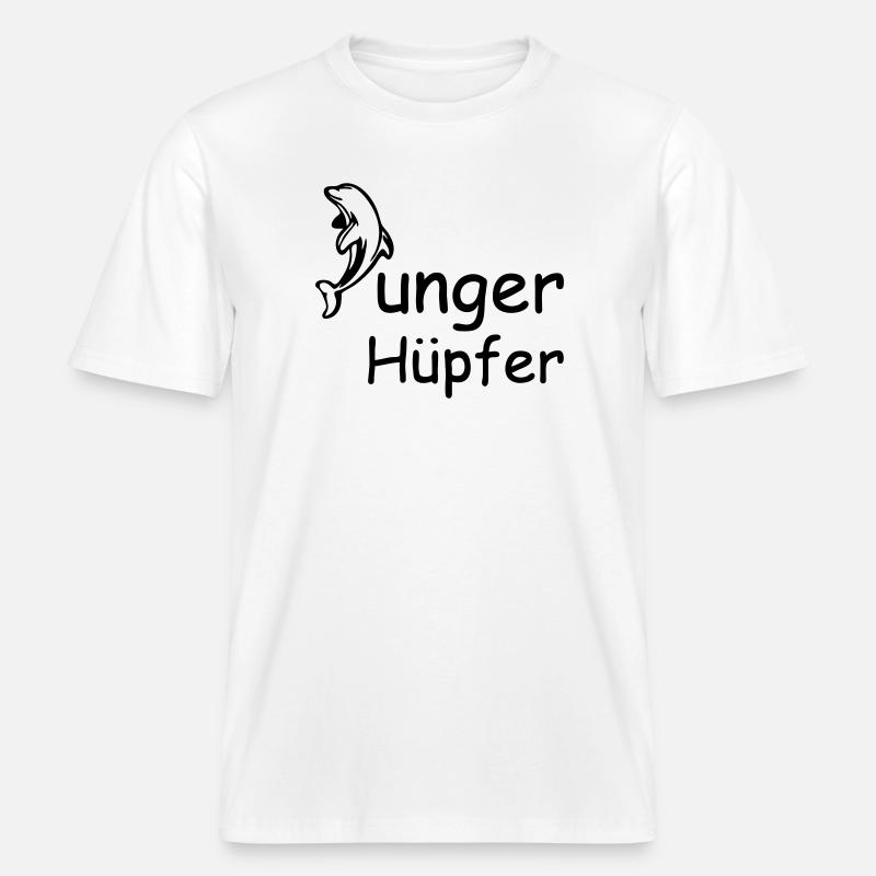 Junger Hüpfer Geschenk -  RELAXED FIT Unisex Organic T-Shirt - Weiß