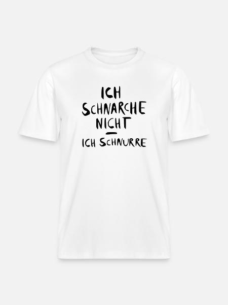 ich schnarche nicht - ich -  RELAXED FIT Unisex Organic T-Shirt - Weiß