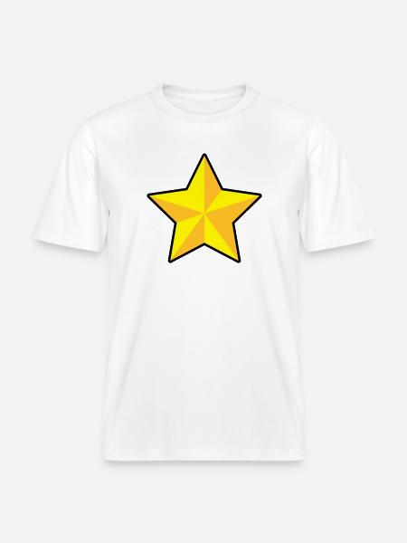 3D Stern | 3D Star | Dimension - RELAXED FIT Unisex Organic T-Shirt - white