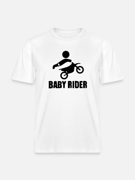 Baby Rider  -  RELAXED FIT Unisex Organic T-Shirt - Weiß