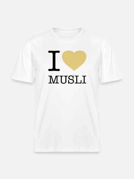 J’AIME MUESLI Muesli -  T-shirt unisexe RELAXED FIT en coton bio - blanc