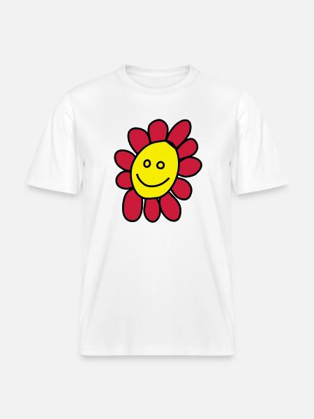 I am a flower - RELAXED FIT Unisex Organic T-Shirt - white