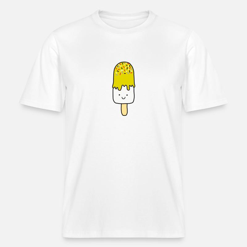 Eiscreme Eis Essen -  RELAXED FIT Unisex Organic T-Shirt - Weiß