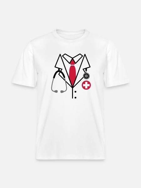 Doktor, Doktor Kostüm -  RELAXED FIT Unisex Organic T-Shirt - Weiß