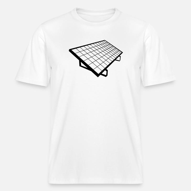 solar panel Solar Anlage -  RELAXED FIT Unisex Organic T-Shirt - Weiß