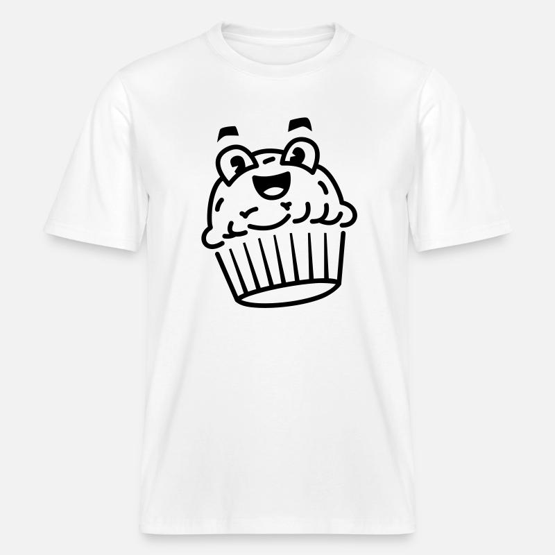 Cupcake -  RELAXED FIT Unisex Organic T-Shirt - white