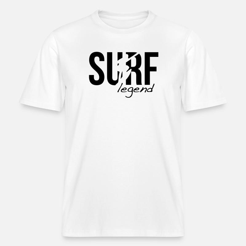 surffaus surffailla surf -  RELAXED FIT Unisex Luomu T-paita - valkoinen