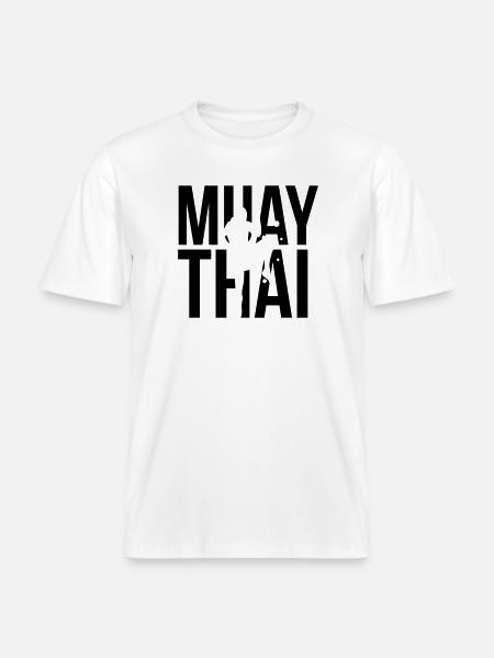 muay thai -  RELAXED FIT Unisex Organic T-Shirt - white