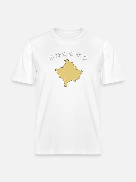kosovo - RELAXED FIT Unisex Organic T-Shirt - Weiß