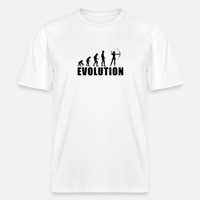 EVOLUTION ARCHERY Gift -  RELAXED FIT Unisex Organic T-Shirt - white