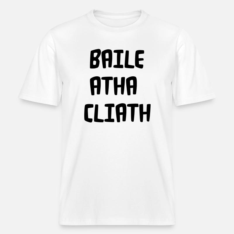Baile Atha Cliath -  RELAXED FIT Unisex Organic T-Shirt - white