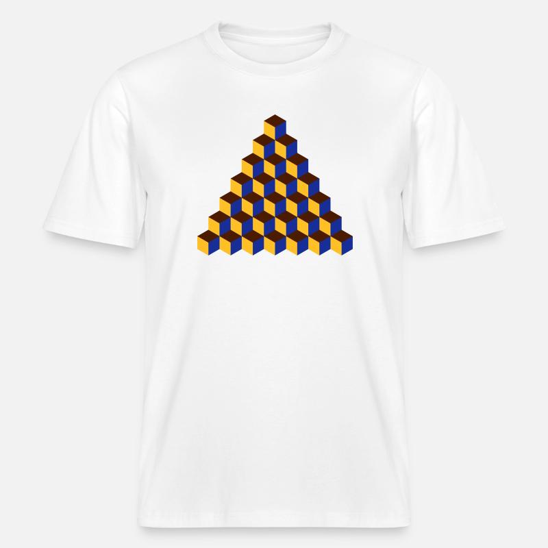 Pattern (7) - RELAXED FIT Unisex Organic T-Shirt - white
