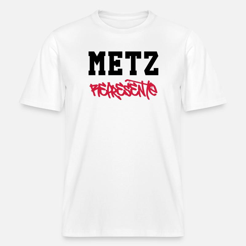 Metz Edustaa! - RELAXED FIT Unisex Luomu T-paita - valkoinen