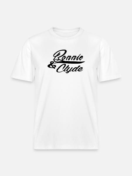 bonnie and clyde -  RELAXED FIT Unisex Organic T-Shirt - white