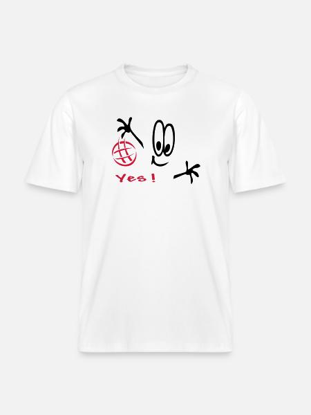 Handball, Comic, Sport -  RELAXED FIT Unisex Organic T-Shirt - Weiß
