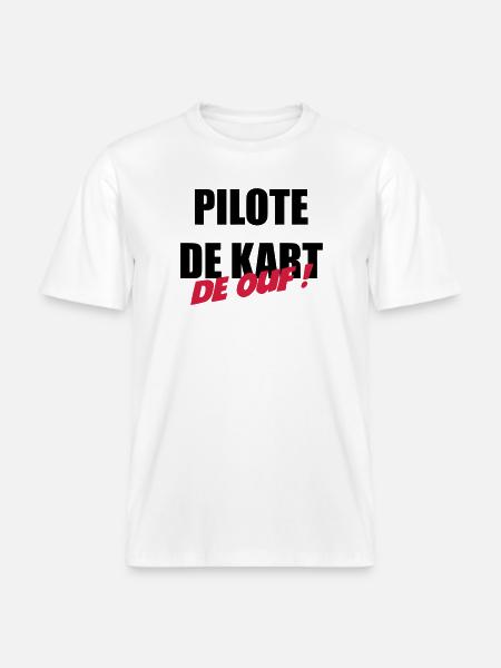 Go-Kart / Karting / Kart / Fahrer - RELAXED FIT Unisex Organic T-Shirt - Weiß