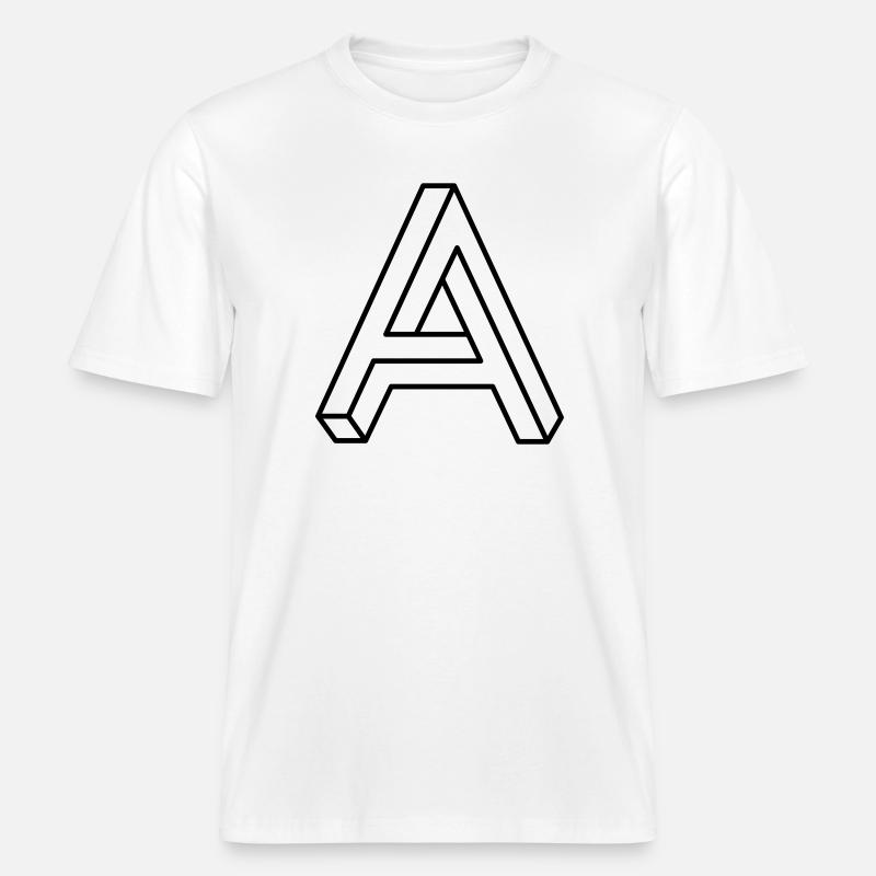 Forme Impossible – Conception d’illusion d’optique -  T-shirt unisexe RELAXED FIT en coton bio - blanc