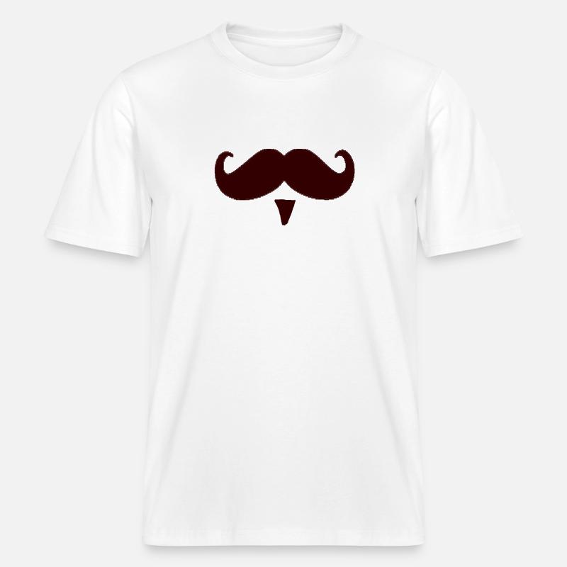 Mustasch mustasch mustaschegave - Økologisk unisex T-shirt RELAXED FIT - hvid