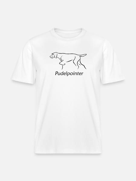 Pudelpointer - RELAXED FIT Unisex Organic T-Shirt - Weiß