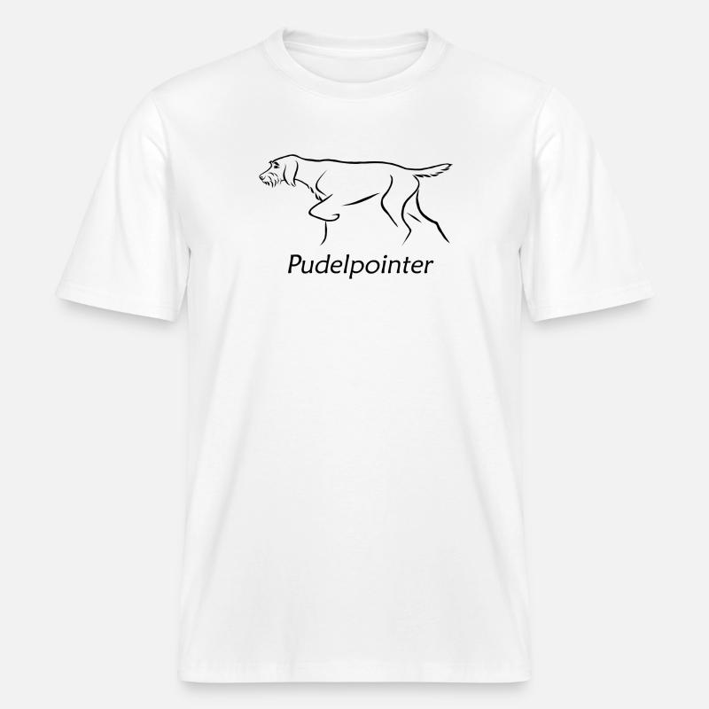 Poodle pointer -  RELAXED FIT Unisex Organic T-Shirt - white