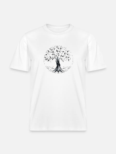 Tree of Life - RELAXED FIT Unisex Organic T-Shirt - white
