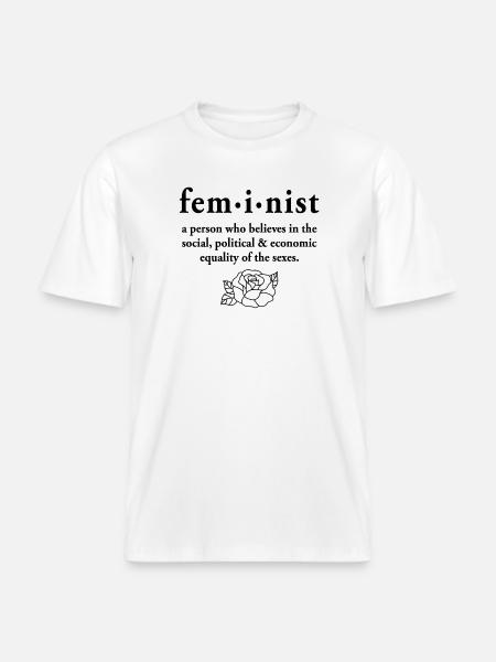 Feminist Definition - RELAXED FIT Unisex Organic T-Shirt - white