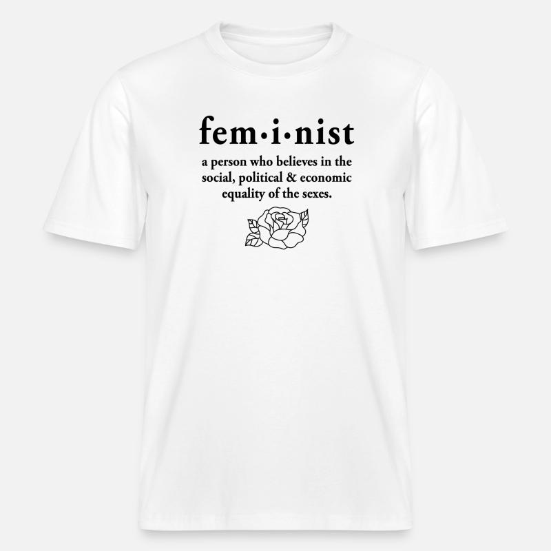 Feminist Definition - RELAXED FIT Unisex Organic T-Shirt - white