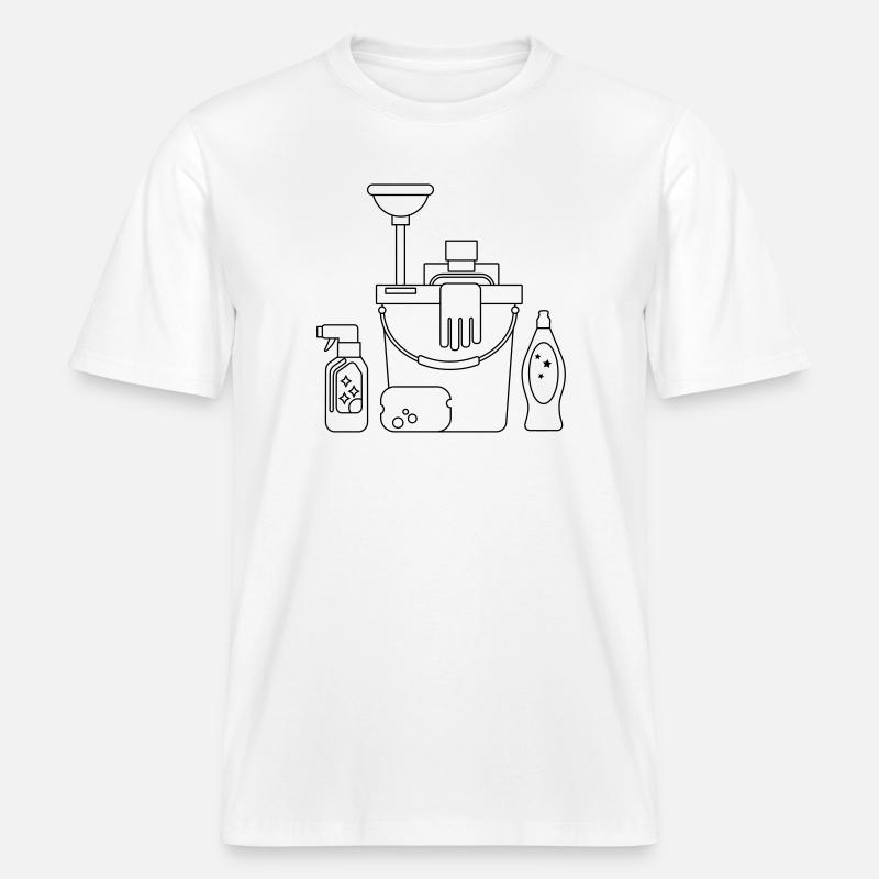 Putzeimer -  RELAXED FIT Unisex Organic T-Shirt - Weiß