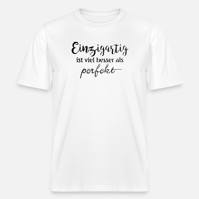 Einzigartig -  RELAXED FIT Unisex Organic T-Shirt - Weiß