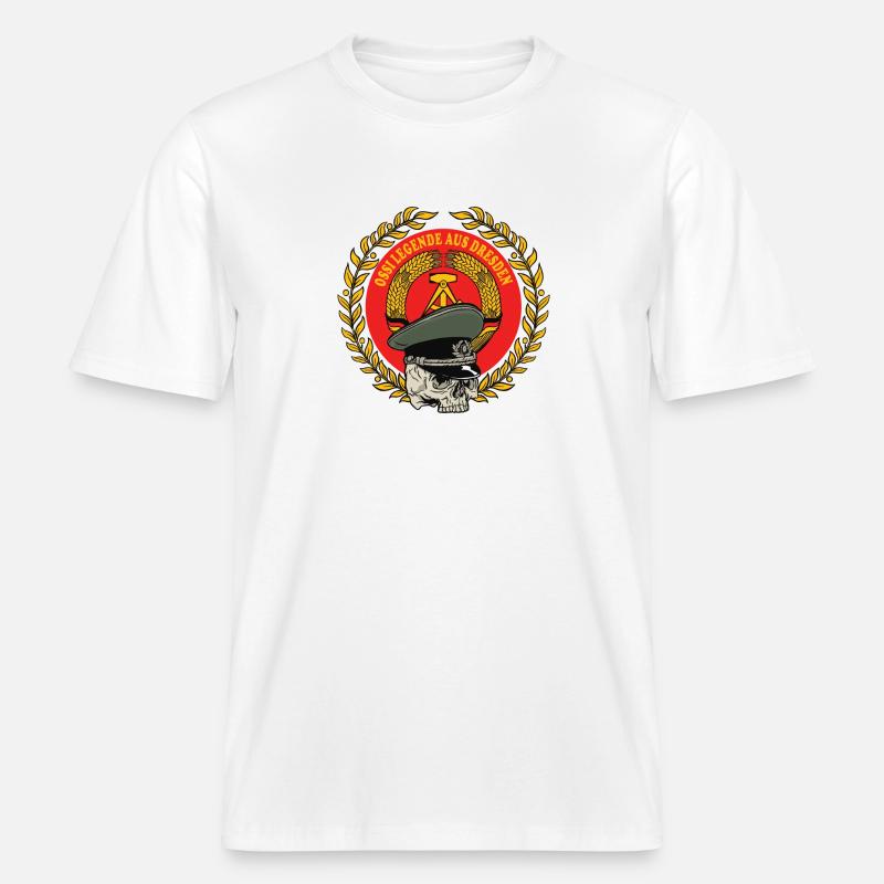 Légende Ossi du design de la RDA / DDR de Dresde -  T-shirt unisexe RELAXED FIT en coton bio - blanc