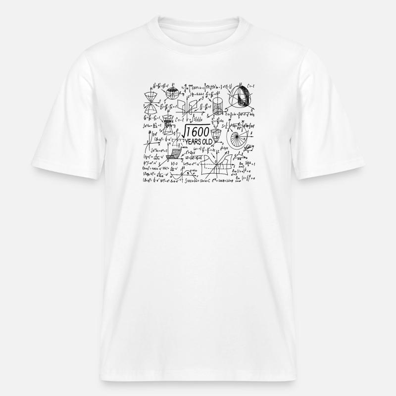40 ans pour les profs de maths et les geeks en maths -  T-shirt unisexe RELAXED FIT en coton bio - blanc
