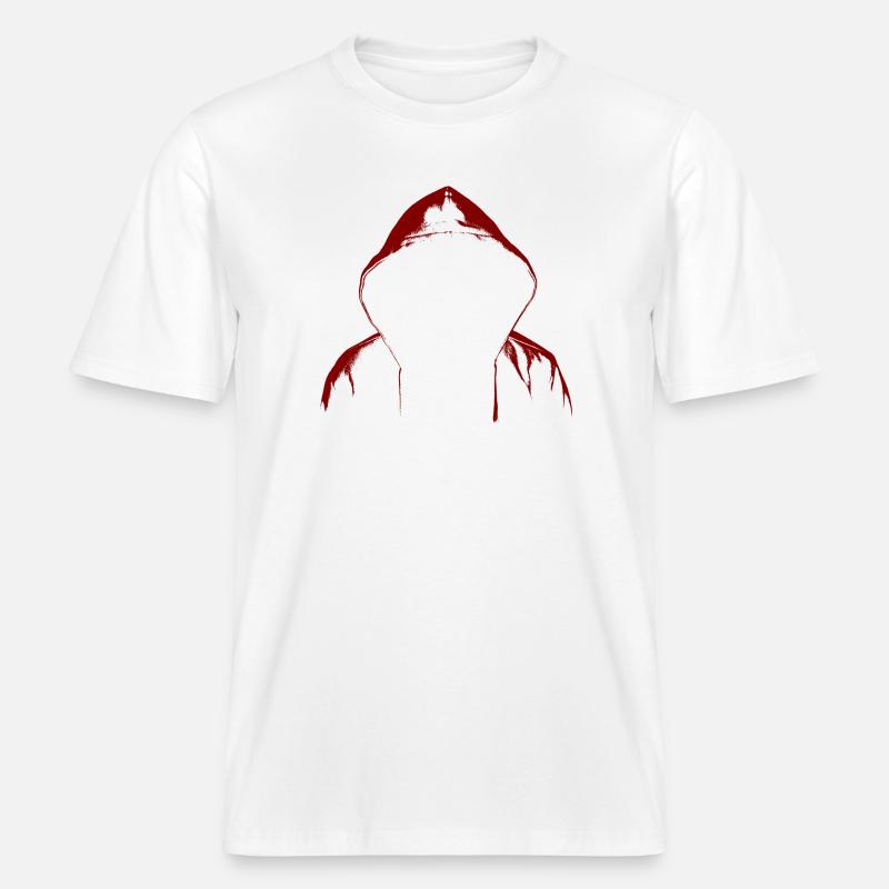 Sweat à capuche Hacker - T-shirt unisexe RELAXED FIT en coton bio - blanc