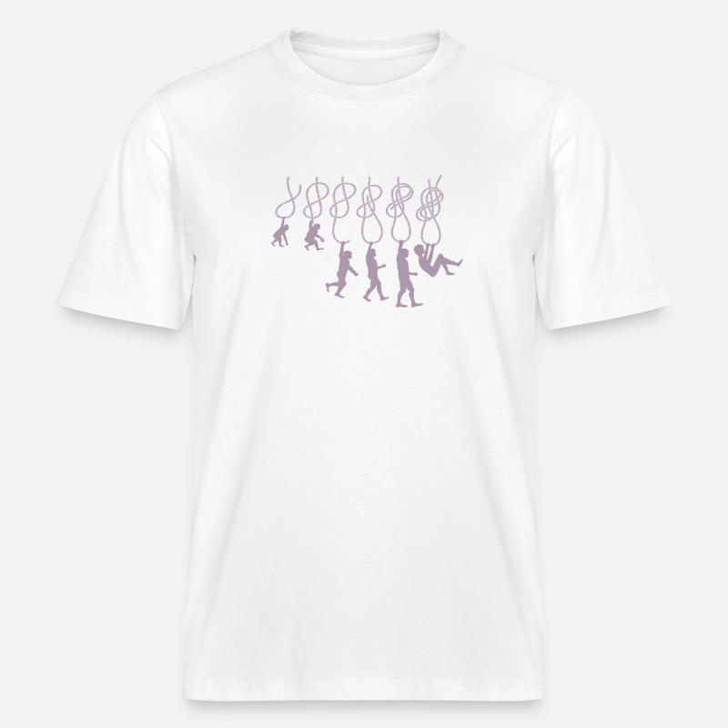 Evolution Climbing Climbing Knot Eighth Knot -  RELAXED FIT Unisex Organic T-Shirt - white