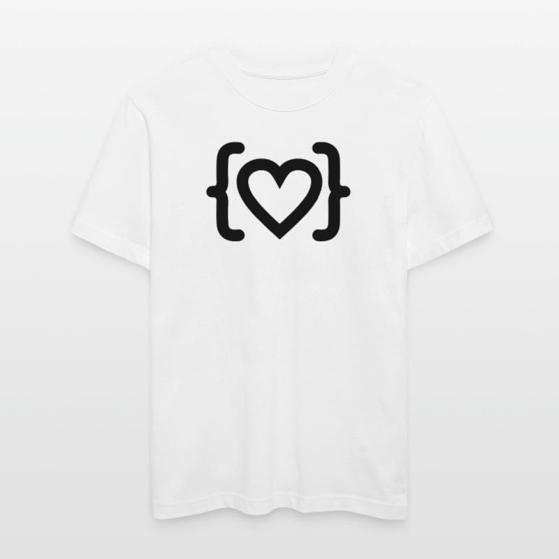 Herz des Programmierer-Code-Logos  RELAXED FIT Unisex Organic T-Shirt