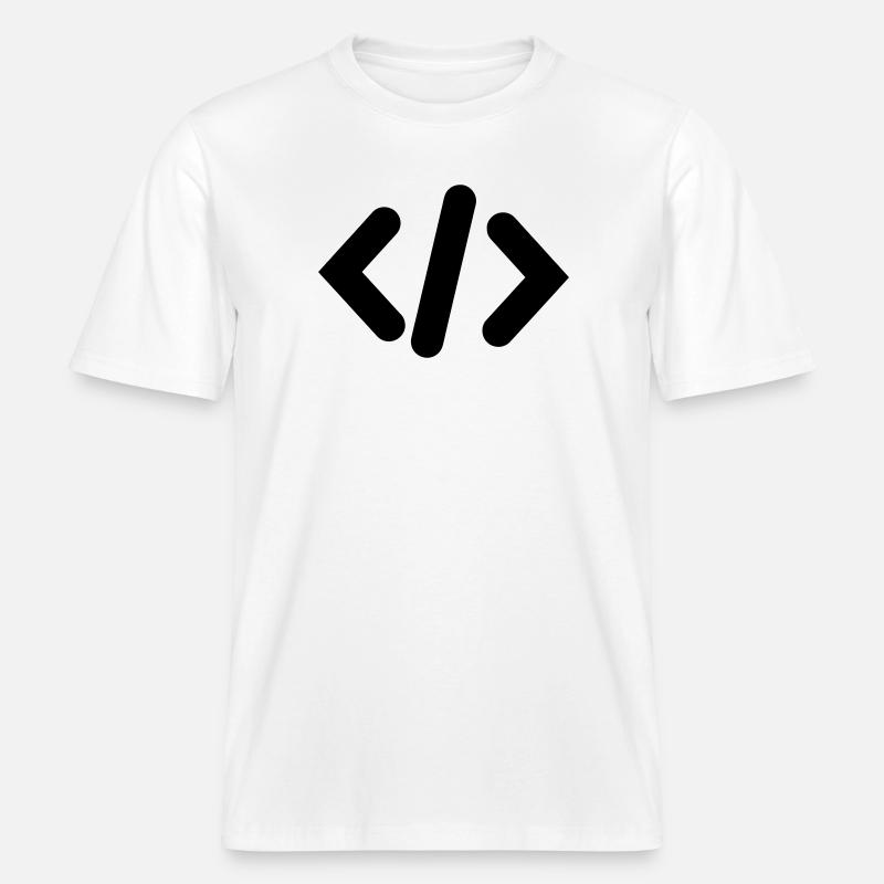 Code du programmeur -  T-shirt unisexe RELAXED FIT en coton bio - blanc