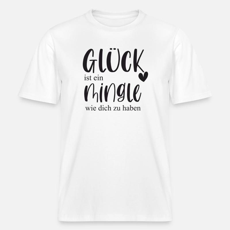 Mingle Single Freundschaft Plus Date Geschenk -  RELAXED FIT Unisex Organic T-Shirt - Weiß