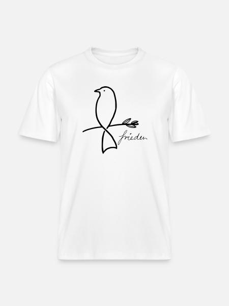 Peace -  RELAXED FIT Unisex Organic T-Shirt - white