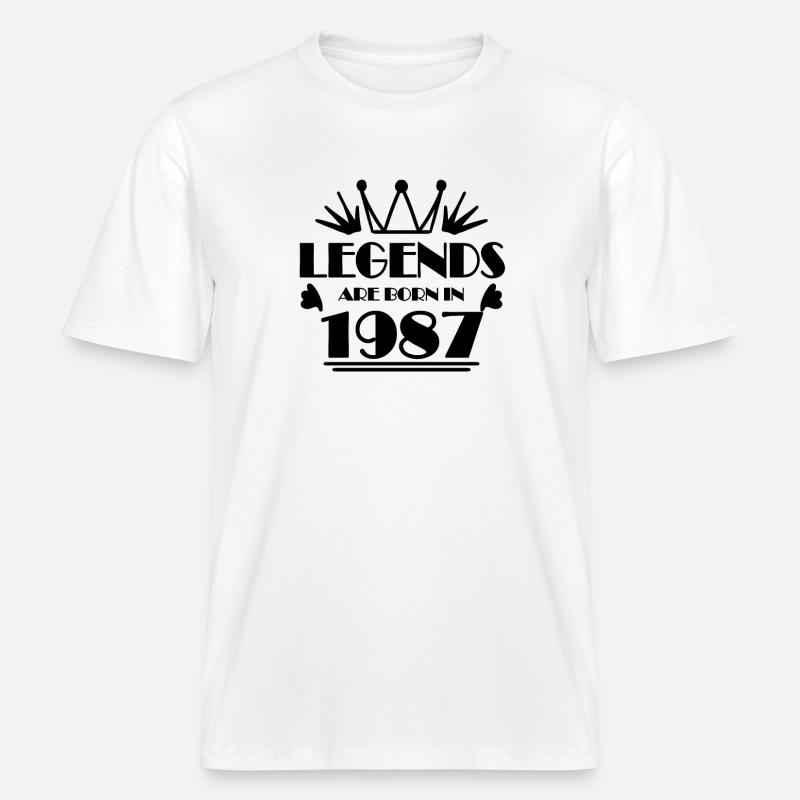 1987 - Born 1987 - RELAXED FIT Unisex Organic T-Shirt - white
