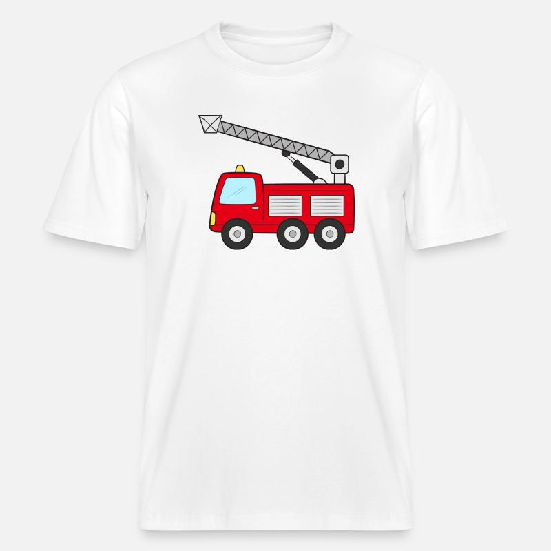 Fire engine Fire engine -  RELAXED FIT Unisex Organic T-Shirt - white