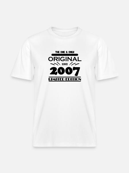 2007 - Year of construction 2007 - Vintage 2007 -  RELAXED FIT Unisex Organic T-Shirt - white