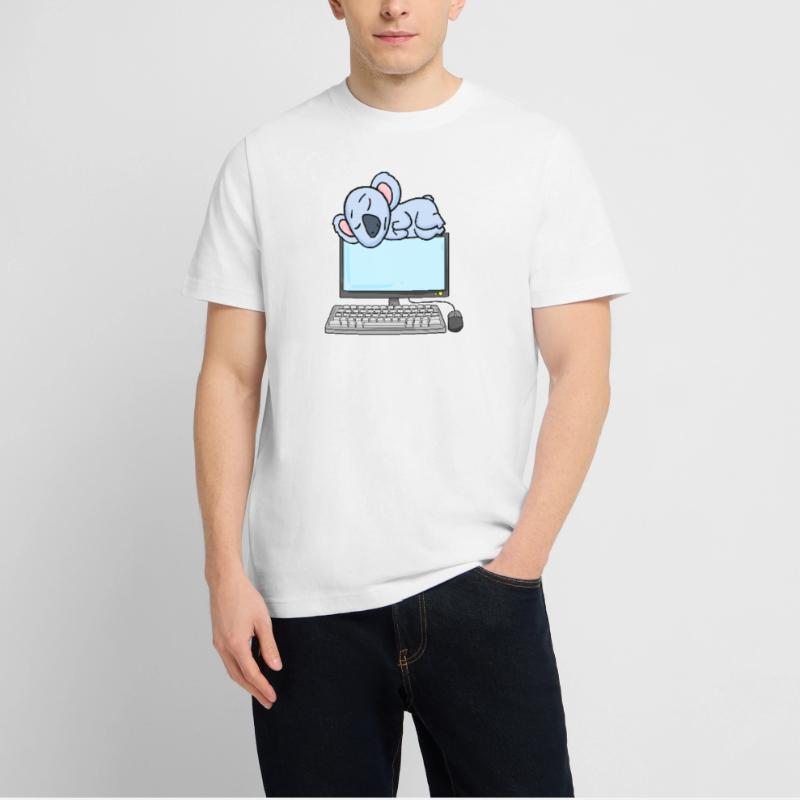 Koala Computer Nerd Programmer Gift  RELAXED FIT Unisex Organic T-Shirt