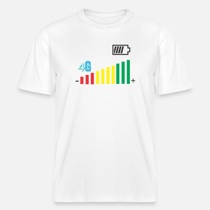 Niveau de couverture - T-shirt unisexe RELAXED FIT en coton bio - blanc
