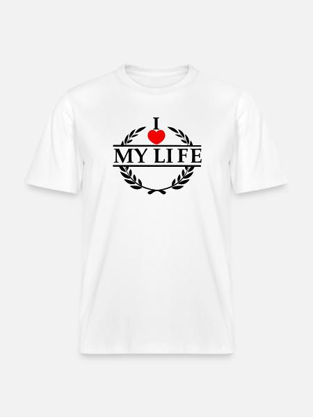 Elsker dit hjerte 020 -  Økologisk unisex T-shirt RELAXED FIT - hvid