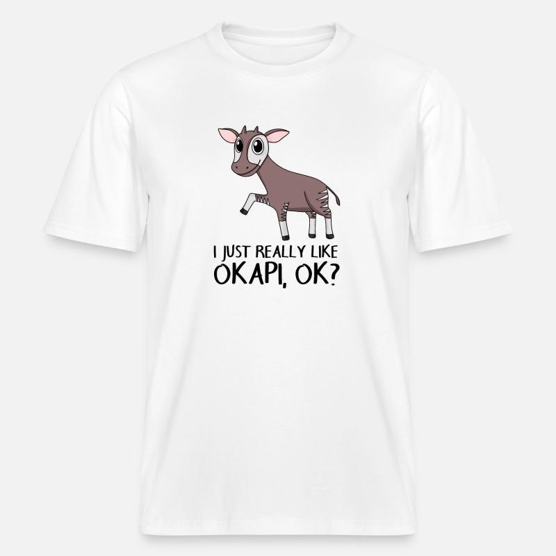 Okapi -  T-shirt unisexe RELAXED FIT en coton bio - blanc