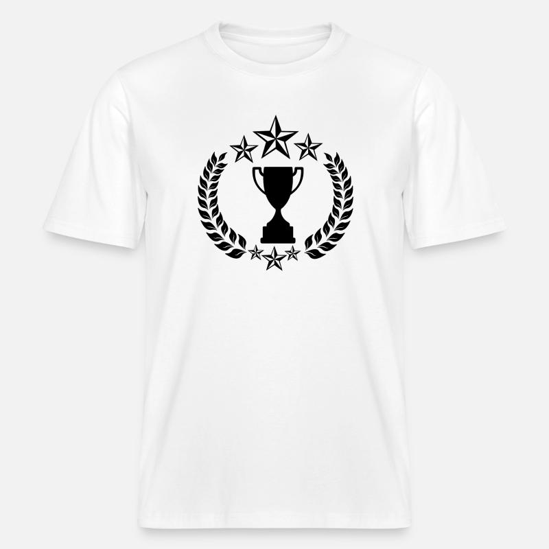 Lorbeerkranzstern oder Pokalsieger -  RELAXED FIT Unisex Organic T-Shirt - Weiß