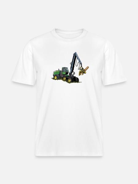 Moissonneuse-batteuse, Moissonneuse-batteuse -  T-shirt unisexe RELAXED FIT en coton bio - blanc